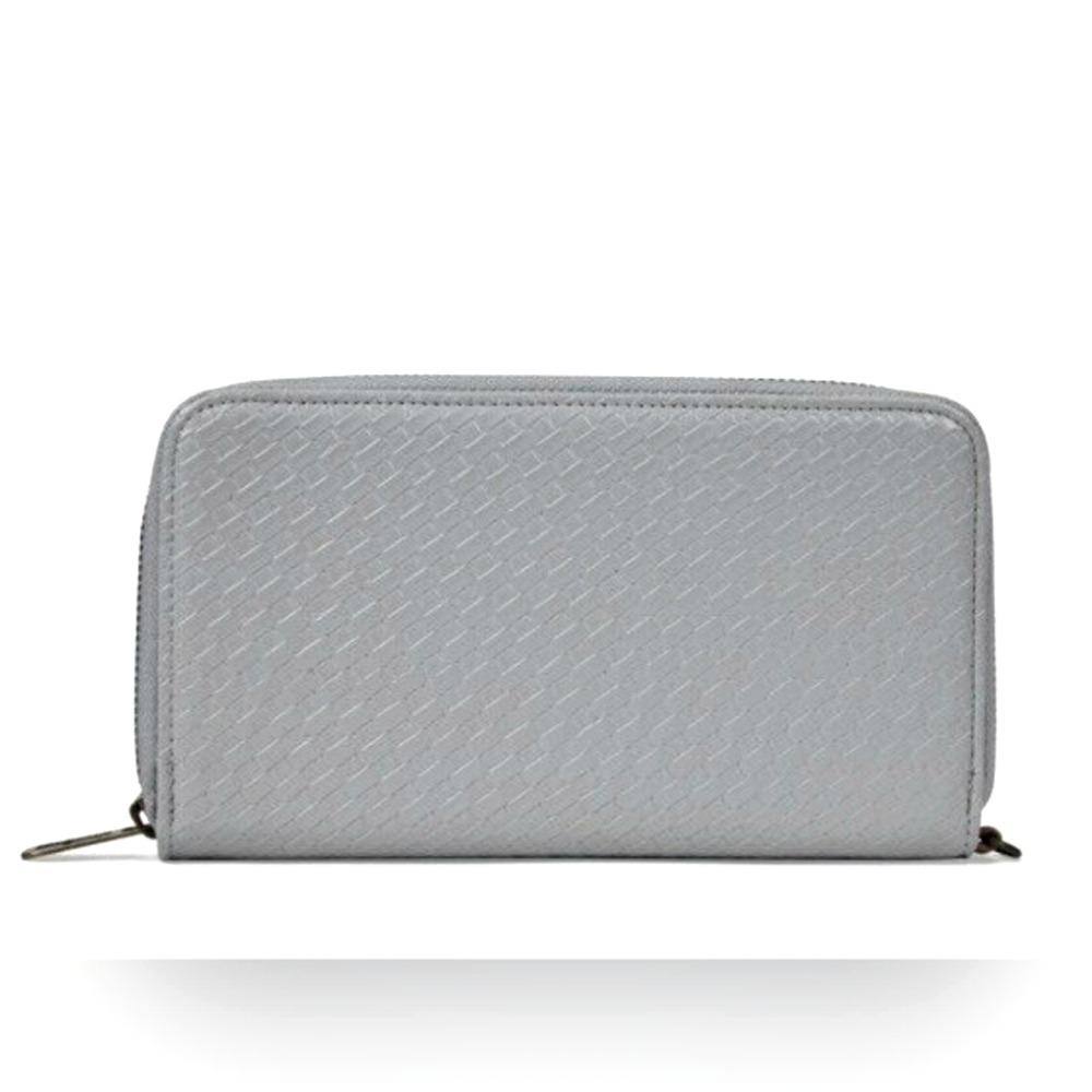All About the Benjamins Wallet (Whisper Grey Basketweave)